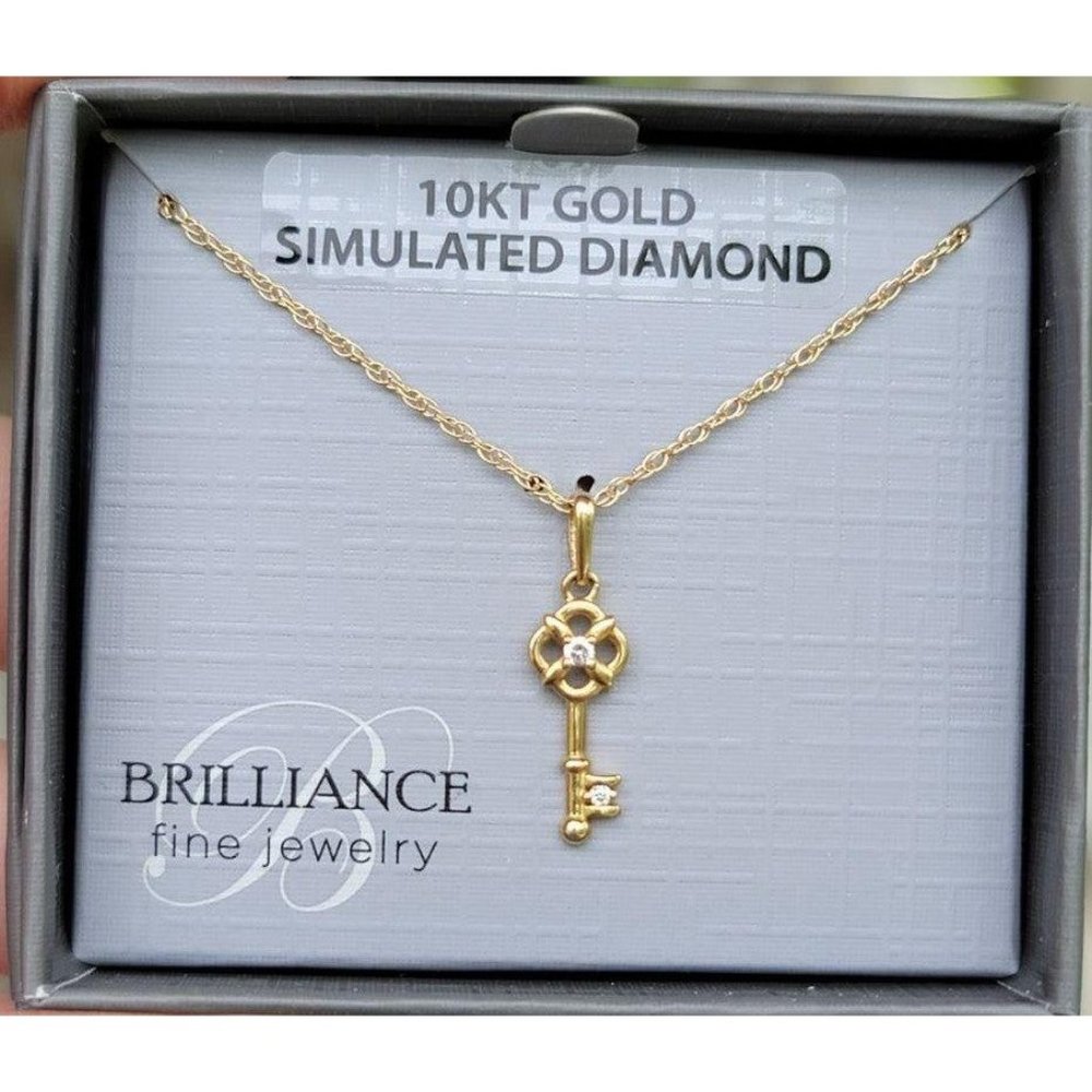 10K Gold Key Necklace